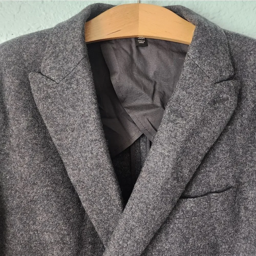 Banana Republic Charcoal Blazer Wool Blend New
